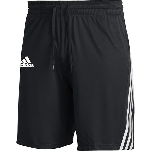NWT Adidas Men's 3 Stripe Short ,Black/White -Size L - Picture 1 of 2